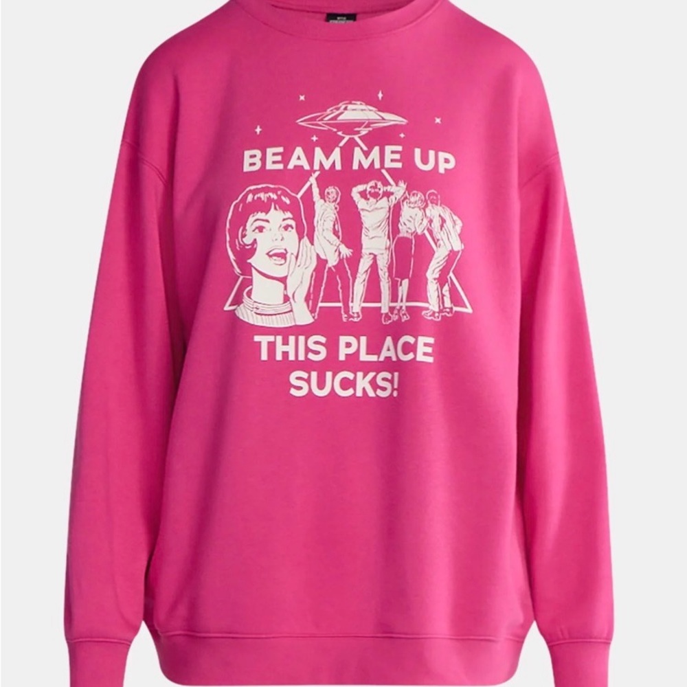 No Boundaries Pink Crew Neck Sweater